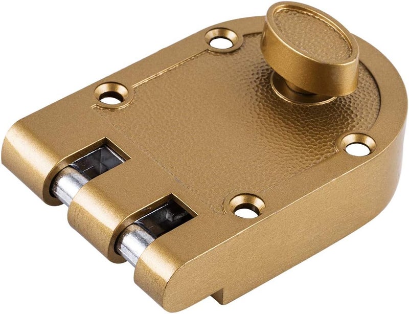 SUMBIN Guard Security Heavy Jimmy Proof Deadbolt,Door Lock Single Cylinder for Entry Door Gold Finish - Image 4